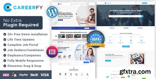 Themeforest - Careerfy v10.1.1 - Job Board WordPress Theme 21137053
