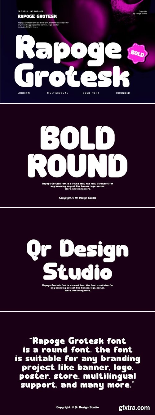 CreativeMarket - Rapoge Grotesk - Round Sans Font