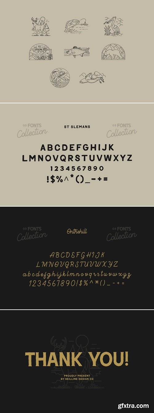 CreativeMarket - Hunting and Fishing Illustrations 291558011