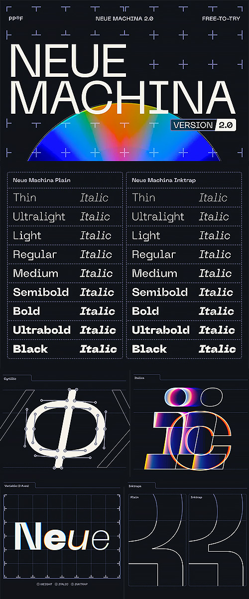 Neue Machina Font Family Neue Machina Font Family