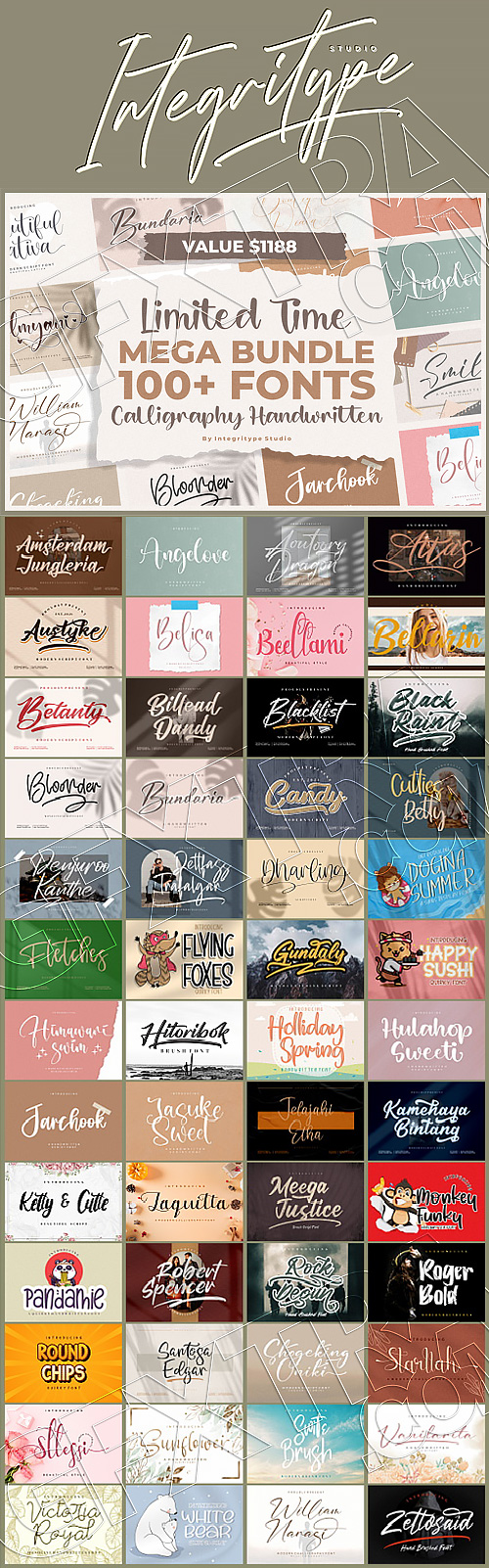 Mega Calligraph Handwritten Fonts Bundle - 100 Premium Fonts Mega Calligraph Handwritten Fonts Bundle - 100 Premium Fonts