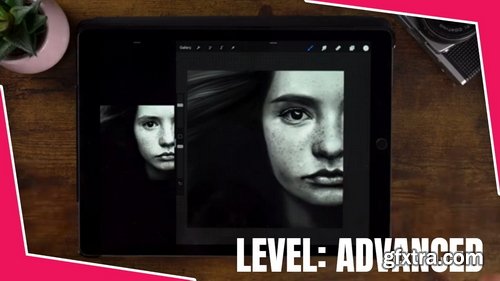 Art With Flo - VIDEO TUTORIAL: Portrait Painting Black & White - Skin texture