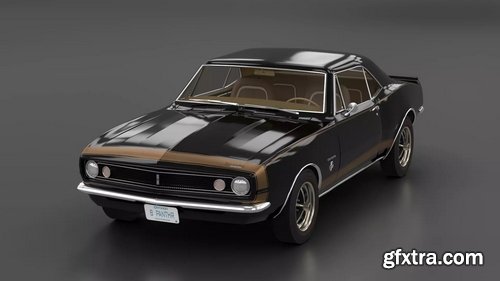 CgTrader - Chevrolet Camaro 1967 Low-poly 3D model