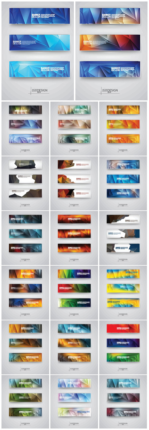 Polygonal Mosaic Banner 20xEPS Polygonal Mosaic Banner 20xEPS