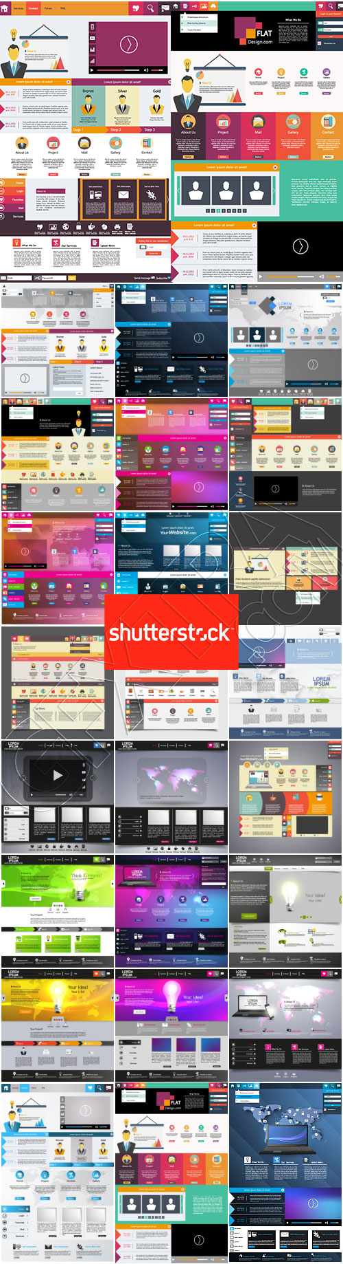 Website Template Design #3, 25xEPS