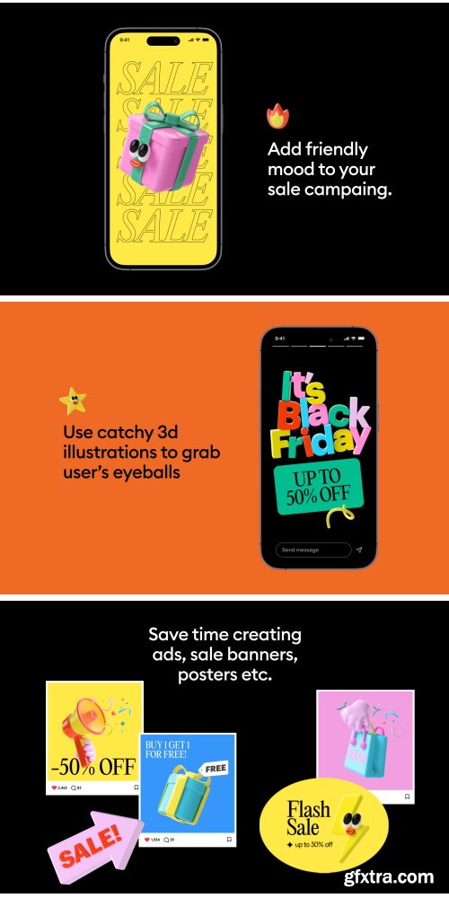 Wannathis - Sale 3D illustrations