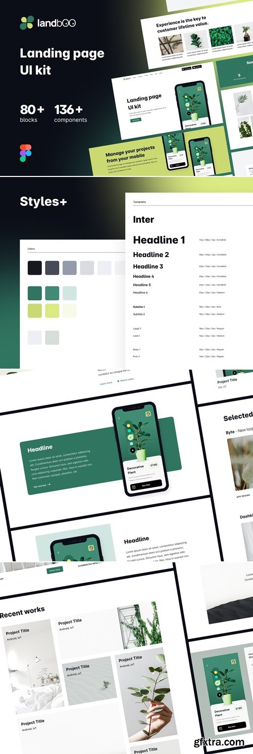 landbOO Landing page UI kit