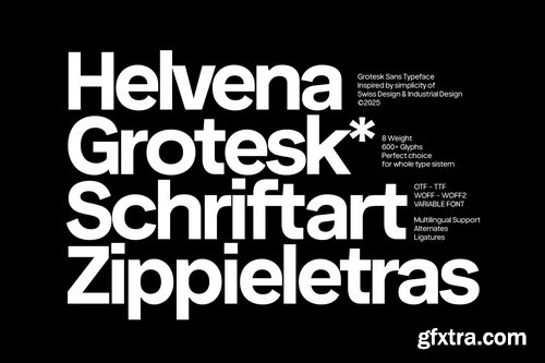 Helvena Grotesk Modern Bold Brand Identity Font