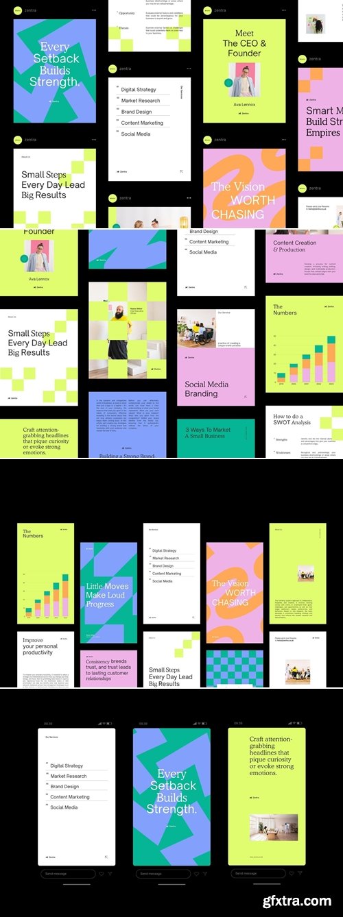 Pixellbuddha - Zentra - Canva Business Social Media Pack