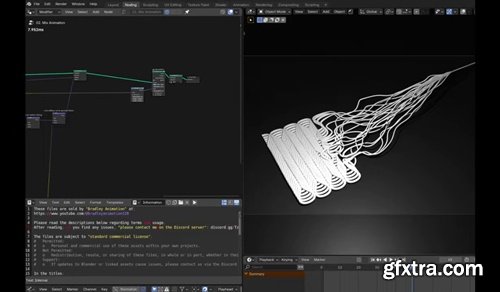 Basic Knitting Animation using Trigonometry - Blender Geometry Nodes 4.5+