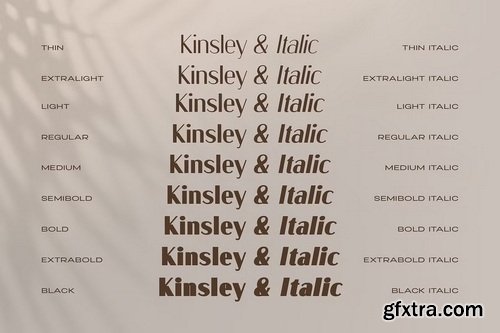 CreativeMarket - Kinsley Modern Elegant Sans Serif - 18 Font