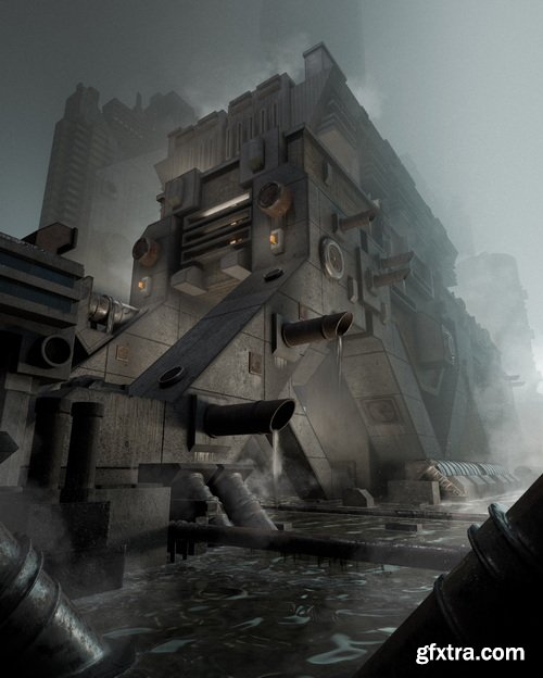 Superhivemarket - Dystopian Blocks - Brutalist Structures Kitbash Buildings Superhivemarket - Dystopian Blocks - Brutalist Structures Kitbash Buildings