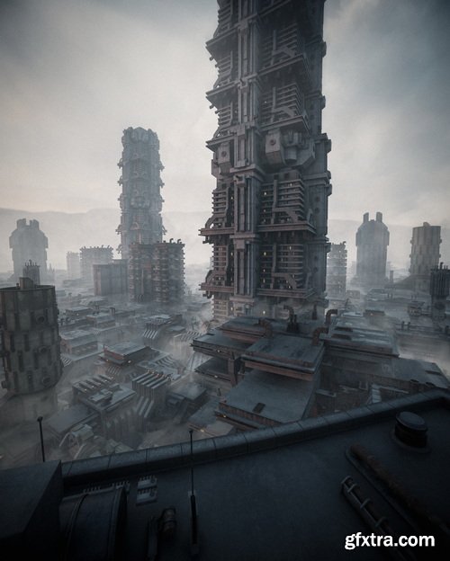 Superhivemarket - Dystopian Blocks - Brutalist Structures Kitbash Buildings Superhivemarket - Dystopian Blocks - Brutalist Structures Kitbash Buildings