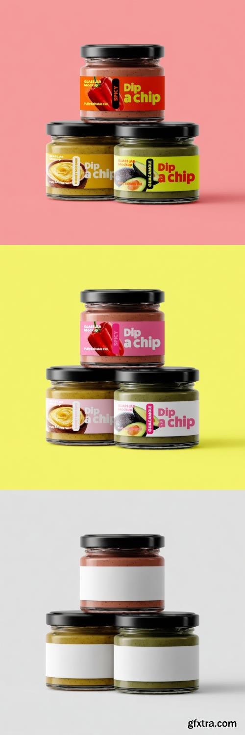 Stacked Three Glass Jar Mockup with Assorted Dips 1681456664 Stacked Three Glass Jar Mockup with Assorted Dips 1681456664