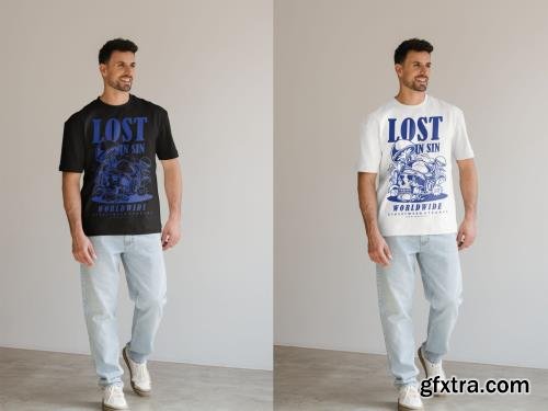 Mockup Of Man In Customizable T-Shirt In Studio 1680999995 Mockup Of Man In Customizable T-Shirt In Studio 1680999995