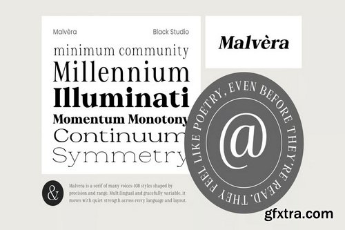 Malvera Variable Serif Typeface - 108 Font