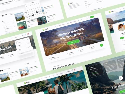 'Tripie - Travel Website UI Kit' 'Tripie - Travel Website UI Kit'