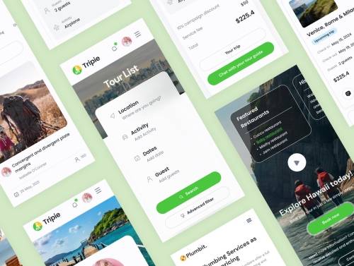 'Tripie - Travel Website UI Kit' 'Tripie - Travel Website UI Kit'