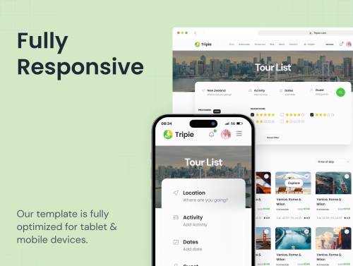 'Tripie - Travel Website UI Kit' 'Tripie - Travel Website UI Kit'