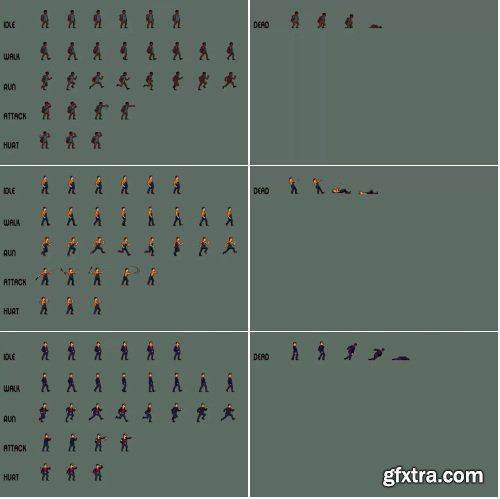 Craftpix - City Man Pixel Art Character Sprite Sheets