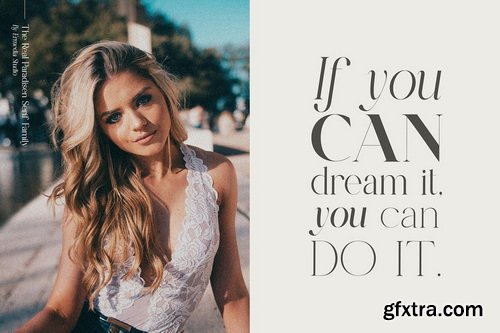 CreativeMarket - The Reals Paradisen Serif Family - 27 Font