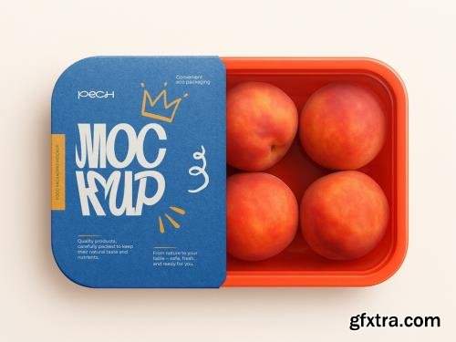 Template Peach Packaging Box Mockup Fresh Fruit Tray, Plastic Food Container Branding Design 1668388211 Template Peach Packaging Box Mockup Fresh Fruit Tray, Plastic Food Container Branding Design 1668388211