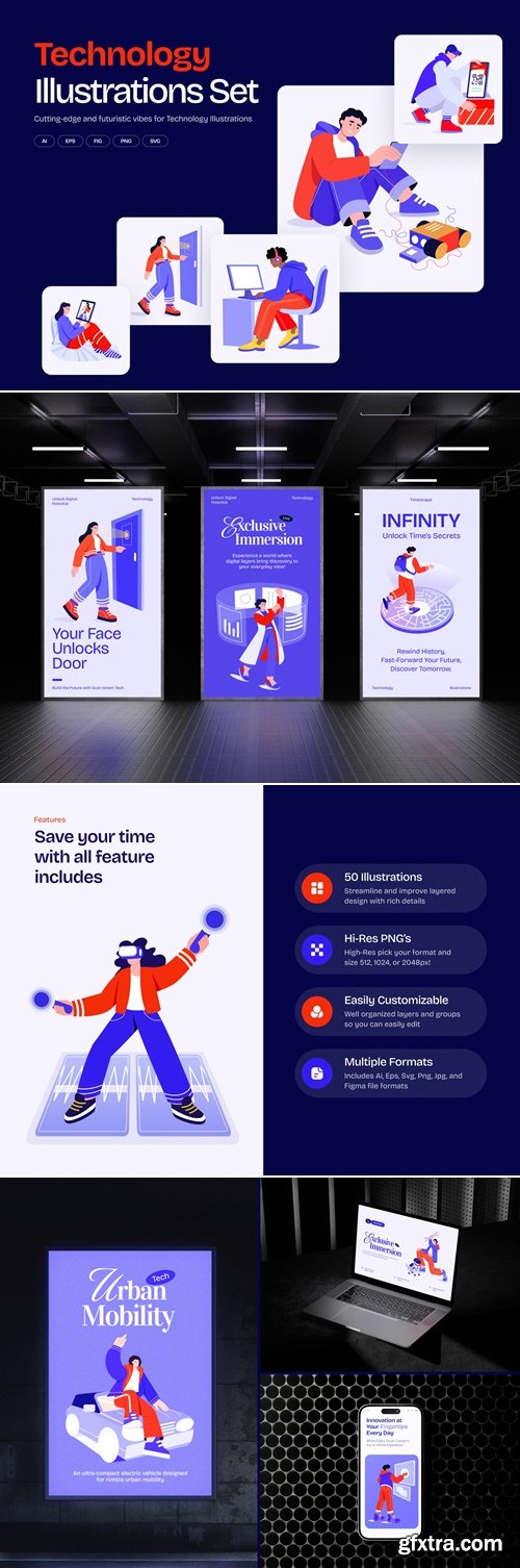 Craftwork Design - Technology Illustration Art Set