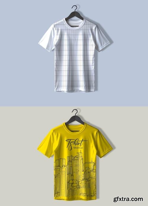 Yellow Hanger T-Shirt Mockup 1657512481 Yellow Hanger T-Shirt Mockup 1657512481