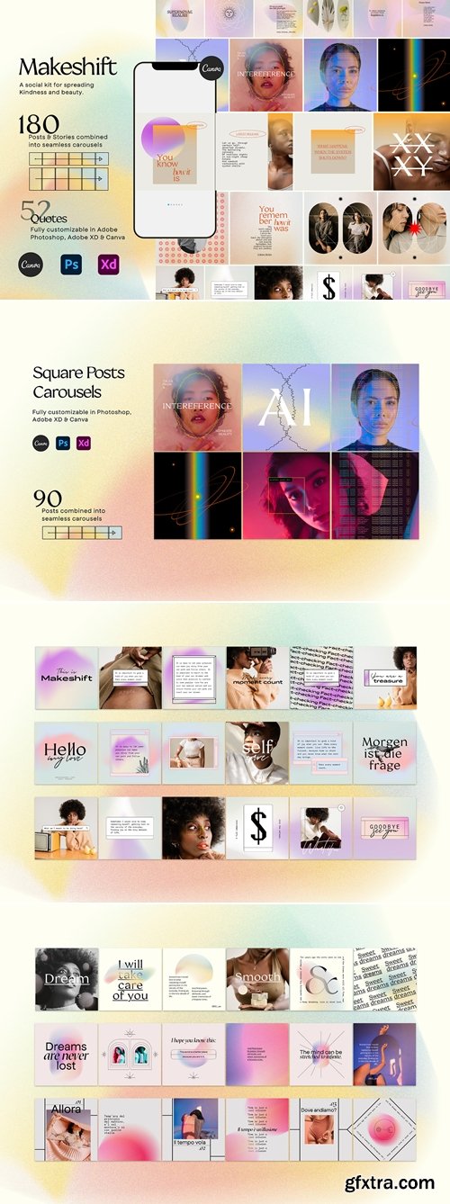 CreativeMarket - Makeshift Carousel & Quotes Canva PS 5892246