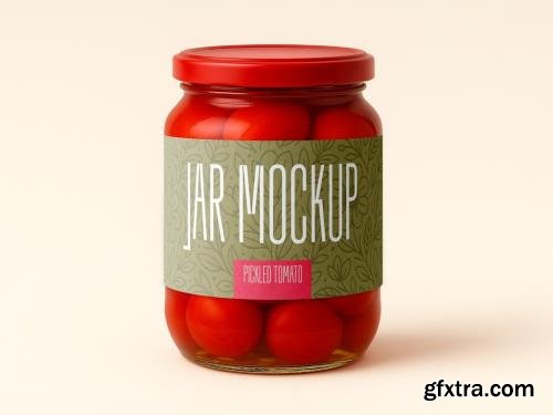 Pickled Tomato Jar Mockup Glass Packaging Template with Editable Label Design 1706395211 Pickled Tomato Jar Mockup Glass Packaging Template with Editable Label Design 1706395211