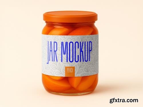 Peach Jar Mockup Realistic Glass Packaging Template 1706390979 Peach Jar Mockup Realistic Glass Packaging Template 1706390979