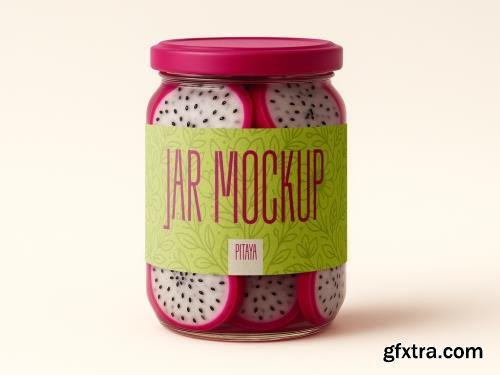Realistic Pitaya Jar Mockup with Fresh Sliced Fruit 1706389952 Realistic Pitaya Jar Mockup with Fresh Sliced Fruit 1706389952