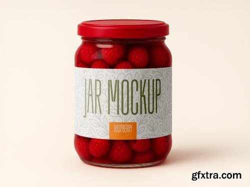 Raspberry jar mockup realistic glass container with lid for packaging and branding design 1702682979 Raspberry jar mockup realistic glass container with lid for packaging and branding design 1702682979