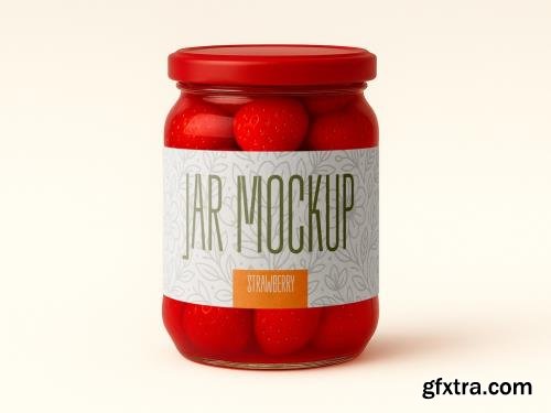 Glass Jar with Strawberries Mockup Realistic Packaging Template 1702682996 Glass Jar with Strawberries Mockup Realistic Packaging Template 1702682996