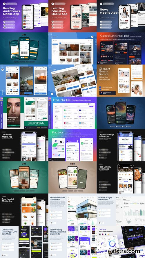 24 UX and UI Kits Templates Bundle 4 24 UX and UI Kits Templates Bundle 4