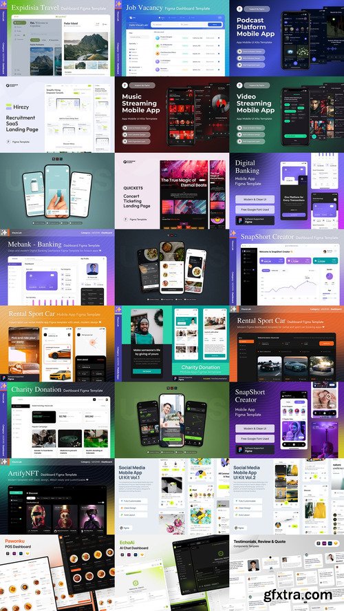 24 UX and UI Kits Templates Bundle 7 24 UX and UI Kits Templates Bundle 7