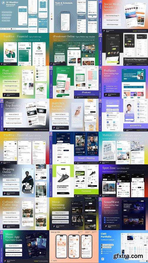 24 UX and UI Kits Templates Bundle 9 24 UX and UI Kits Templates Bundle 9
