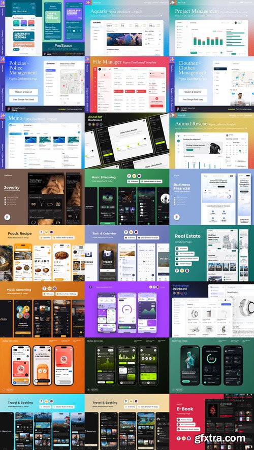 24 UX and UI Kits Templates Bundle 10 24 UX and UI Kits Templates Bundle 10