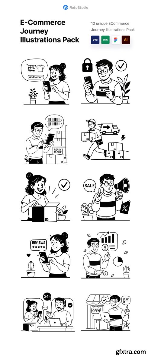 E-Commerce Journey Illustration Pack