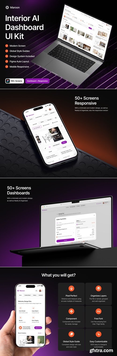 Maroon - Interior AI Dashboard UI Kit