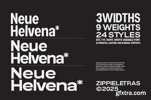 Neue Helvena Sans Serif Grotesk - 24 Fonts