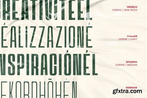 CreativeMarket - Odrine A Retro Modern Condensed - 16 Font