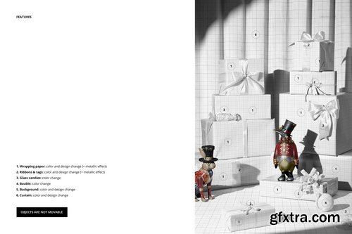 Creatsy - Stacks of Christmas Gift Boxes Mockup - 2131302741
