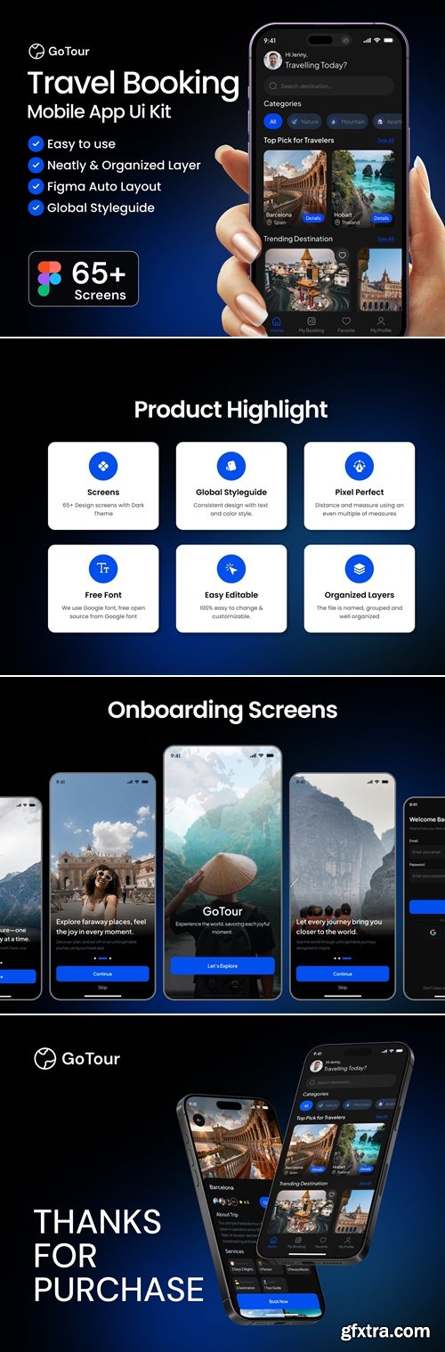 Go tour Travel Booking Mobile App Kit