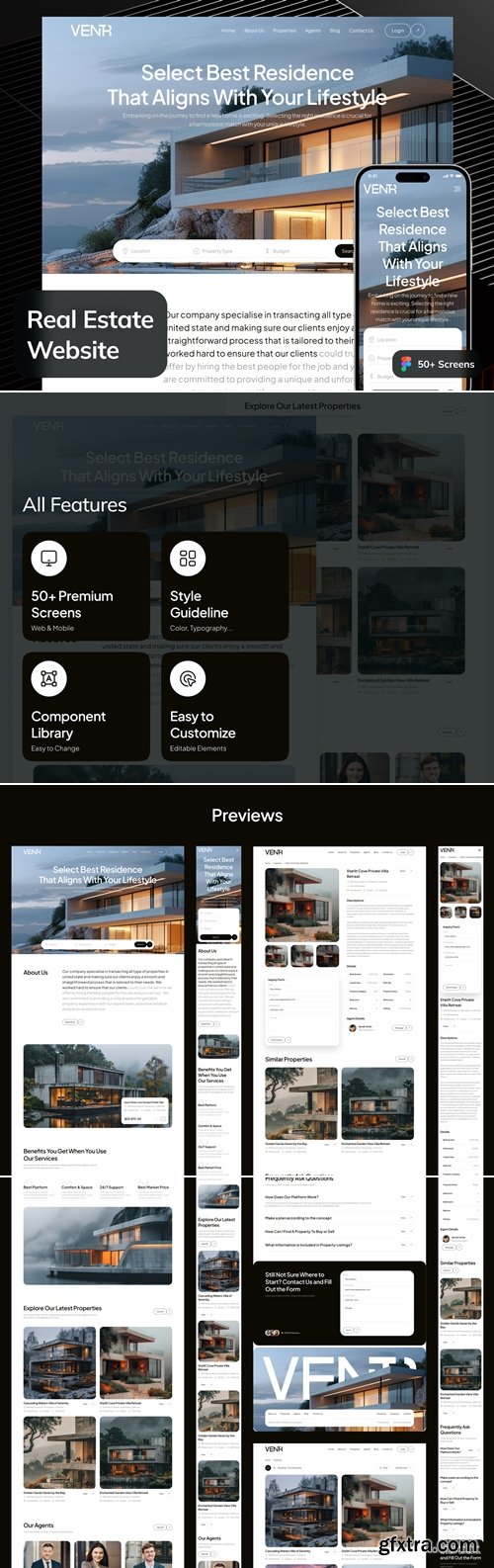 Ventr - Real Estate Website UI Kit