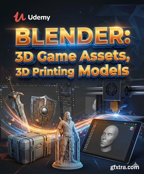 Udemy - Blender: 3D Game Assets, Texturing & 3D Printing Models