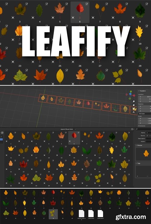 SuperhiveMarket - Leafify - 40 Leaf/Leaves Texture Alphas