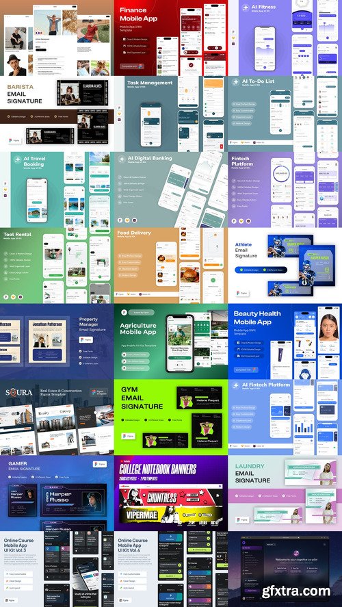 24 UX and UI Kits Templates Bundle 12 24 UX and UI Kits Templates Bundle 12