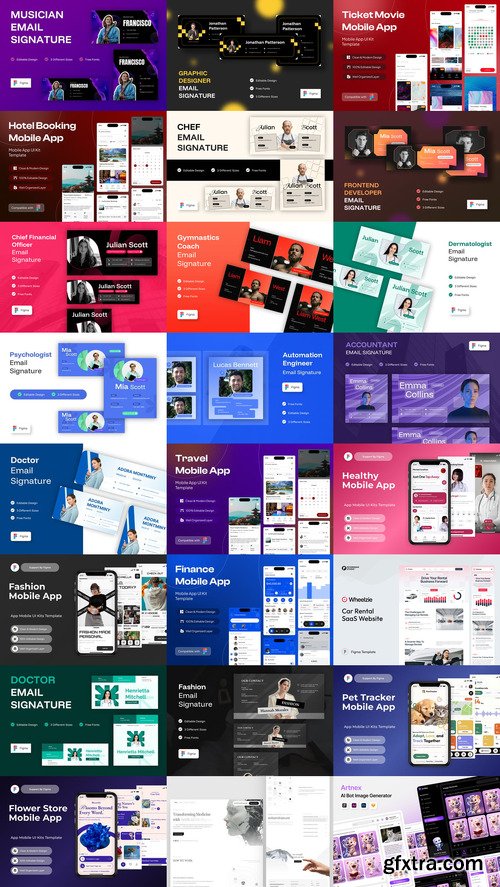 24 UX and UI Kits Templates Bundle 13 24 UX and UI Kits Templates Bundle 13