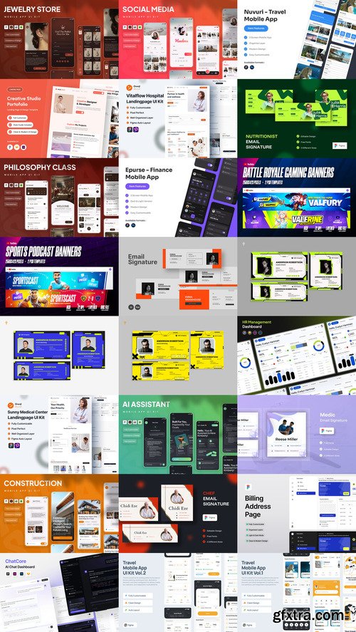 24 UX and UI Kits Templates Bundle 14 24 UX and UI Kits Templates Bundle 14